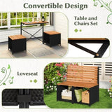 2-in-1 picnic table and chair set with storage 42666717