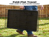 36 Inch Double Door Dog Crate - Heavy Duty Foldable Metal Cage with Divider, Removable Tray & 36304739