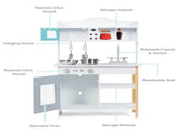 Kids Pretend Play Kitchen Set Realistic Cooking Toy with Sink & Accessories 81705972