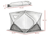 4-Person Pop-Up Ice Fishing Shelter, Insulated Ice Shanty Tent with 2 Doors & Carry Bag 83919811