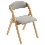 2 Pack Wooden Folding Chairs with Padded Seat and Back, Modern Dining Chairs Extra Chair for Guests 21201995