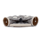 Collapsible Cat Tunnel Bed for Indoor Cats, Washable Cat Hide Tunnel with Hanging Toys and Cushion W2181P155137