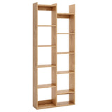 25.5" x 8" x 64" Wooden Bookcase with Anti-Tipping Kits - Natural 74681126