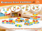 150 PCS Building Blocks Set with Wheels, Learning Toddler Blocks for 3 Years Old 03940932
