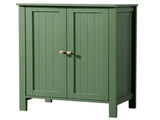 Forest Green MDF Painted with Vertical Stripes, 60*30*80cm, Double Door Bathroom Vanity 44803152
