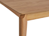Dining Table, Rubberwood with Walnut Veneer, Mid-Century, Natural Oak Finish 64676.00NOAK