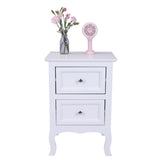 Country Style Two-Tier Night Table Large Size White 29520852