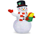5-foot tall snowman inflatable Christmas decoration with colorful LED lights 14970903