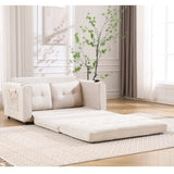 3-in-1 Upholstered Futon Sofa Convertible Sofa bed,Foldable Tufted Loveseat with W2325P195865