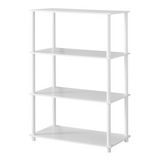 No Tools 4-Shelf Bookcase, White 83169996