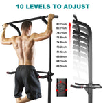 ZUN Power Tower Workout Dip Station Pull Up Bar, Height Adjustable Multi-Function Dip Stand for Home Gym 10332677