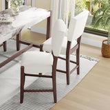 Mid Century Modern Bar Stools Set of 4, 40.4" Counter Stools Back, Linen Upholstered Barstools N752P269653K