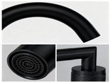 Bathroom Faucet 2 Handle Matte Black Bathroom Faucet Widespread 3 Hole 360&deg Swivel Spout Modern 27849756