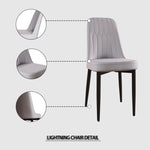 ZUN A set of 4 dining chair, modern style chair made of high-quality PU Leather fabric with thick soft W2189140237