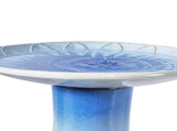 17'' Ceramic Bird Bath for Outside, Elegant Tall Outdoor Bird Bath, Lightweight Pedestal Glazed W3273P322557