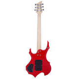 Novice Flame Shaped Electric Guitar HSH Pickup Bag Strap Paddle Rocker Cable Wrench Tool Red 29570435