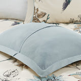 7 Piece Printed Cotton Twill Comforter Set Khaki Queen B03597224
