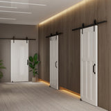 CRAZY ELF 28" x 84" "T" Style Real Primed Door Slab, DIY Panel Door, Modern Interior Barn Door, W936104309
