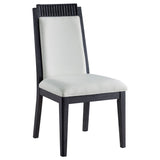 Mason Ivory and Black Wood Dining Side Chair B062P299891