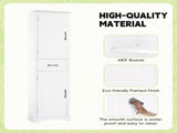 Tall Bathroom Storage Cabinet, Freestanding Storage Cabinet with Twos and Adjustable Shelves, 99964212