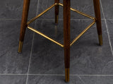 Nevis Mid-century Modern Faux Leather Tufted Nailhead Trim Counter Stool Set of 2, Yellow T2574P165100