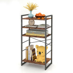 ZUN Small Bookshelf 4-Tier Bookcase, Metal Bookshelf for Study, Bedroom, Living Room and Kitchen, Height 91337100