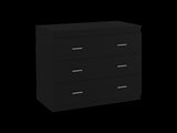 Dresser 33"H, Three Drawer, Superior Top, Metal Handles, White B097132937
