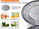 800W Home Use Multi-function Electricwith 3" Feed Chute for Whole Fruits and Veg,Centrifugal 20549252