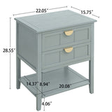 2 Drawer Side table,American style, End table,Suitable for bedroom, living room, study W68882620