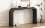 Mirod 52" Wood Console Table with Curved Edge, Natural Texture, Perfect for Entryways and Living N760P282826B