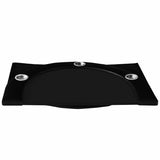 ZUN Folding Poker Table Top for 10 Players Tri-Fold Texas Holdem Blackjack Casino Game Tabletop Black W2748P223047