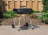 17.5 Inch Charcoal Grill with Wheels and Adjustable Dampers 61478254