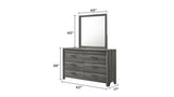 Denver Modern Style Mirror Made with Wood in Gray B009P272308