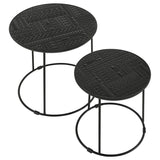 Matte Black 2-Piece Nesting Table B062P153894