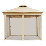 TREXM 10x12 Outdoor Gazebo Tent with Double Roofs, Patio Gazebo with Mosquito Netting, Patio Canopy N715P261155A