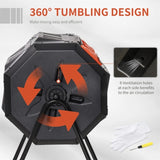 Orange tumbling outdoor compound fertilizer drum 162L 97030551