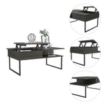 ZUN Armin Lift Top Coffee Table, One Shelf -Espresso / Onyx B20092024