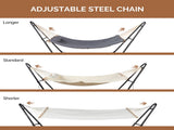 Hammock with Stand, Double-Barrel Hammock with Hammock Bed, Heavy Duty Adjustable Hammock Set for 94309265