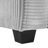 72.8" Corduroy Sleeper Sofa Loveseat Sofa with Full Size Mattress, USB Ports, Cup Holders, N719P208880E