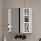 ZUN A white MDF material mirror cabinet, bathroom mirror, and a separate wall mounted bathroom mirror W1151135030