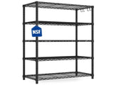 5 Tier Wire Shelving Unit-Metal Storage Shelves, Adjustable Wire Rack, Garage Shelving 52081089