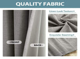 2pcs medium grey 100% opaque curtains with snap-on top, suitable for hanging. They have the 36314404