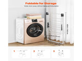 Adjustable Clothes Drying Rack, 2-Tier with 21 Hanging Rods, 22 lbs Capacity, Foldable, Sock 34658859