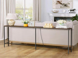 70.9 inch Narrow Long Console with 2 Power Outlets & USB Ports, Narrow Entryway Sofa 82226885