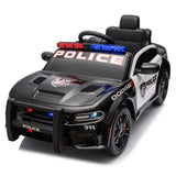 ZUN Licensed Dodge Charger,12v Kids ride on police car W/Parents Remote Control,anti-collision W1396112832