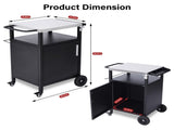 Outdoor Grill Table Cart with Stainless Steel Movable Kitchen Island with Large Storage 21663639