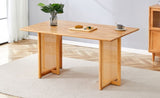 ZUN Chinese country retro solid wood table, simple modern imitation rattan table, wooden W1151P154592