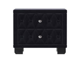 Elegant Velvet Nightstand with 2 Drawers and Crystal Handle, Storage Bedside Table with 94999948