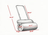 20-Inch Push Tow Behind Lawn Roller, Fillable with 10 Gal Water or Sand, Garden Roller for Sod 06801587