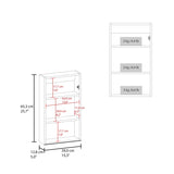 ZUN Juno 25.7" H x 15.7" W Narrow Mirror Medicine Cabinet, One door with Three interior Shelves for B070P242486